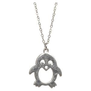 Shag Wear Womens Pewter Spirit Animal Silver Pendant Necklace - Penguin NEW